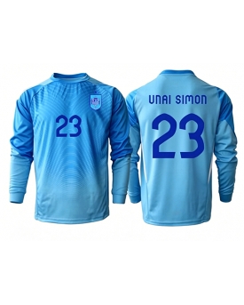 Billige Fotballdrakt Spania Unai Simon #23 Keeper Replika Hjemmedrakt VM 2026 Langermet Billige Fotballdrakt Spania Unai Simon #23 Keeper Replika Hjemmedrakt VM 2026 Langermet